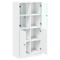 Vidaxl Highboard s dvířky bílý 68 x 37 x 142 cm kompozitní dřevo