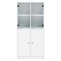 Vidaxl Highboard s dvířky bílý 68 x 37 x 142 cm kompozitní dřevo