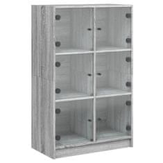 Vidaxl Highboard s dvířky šedý sonoma 68x37x109 cm kompozitní dřevo