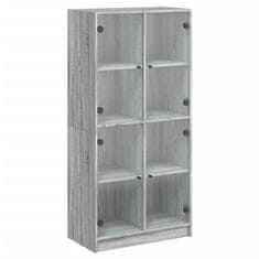 Vidaxl Highboard s dvířky šedý sonoma 68x37x142 cm kompozitní dřevo