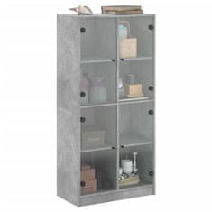 Vidaxl Highboard s dvířky betonově šedý 68x37x142 cm kompozitní dřevo