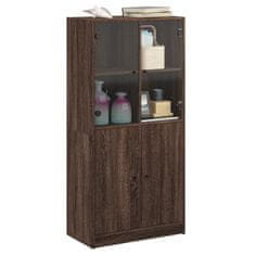 Vidaxl Highboard s dvířky hnědý dub 68 x 37 x 142 cm kompozitní dřevo