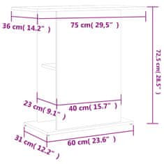 Vidaxl Stojan na akvárium černý 75x36x72,5 cm kompozitní dřevo