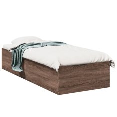 shumee Rám postele hnědý dub 75 x 190 cm kompozitní dřevo
