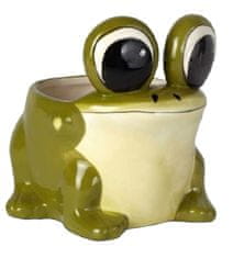 Polnix Ozdobný zelený keramický obal na žábu 9 cm
