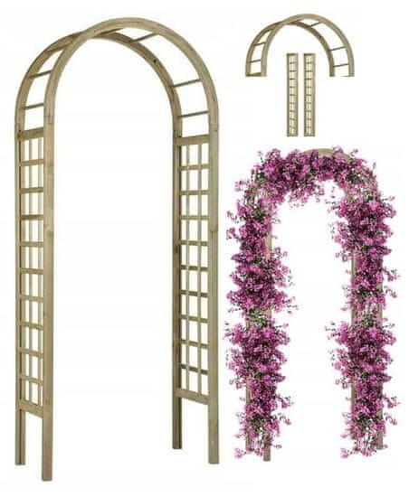 Sobex Dřevěná zahradní pergola Rose 90x220 cm