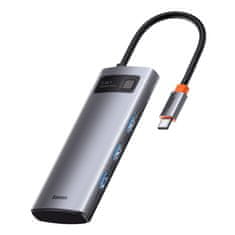 shumee 5v1 multifunkční HUB USB-C PD 100W HDMI 4K 3x USB 3.2 šedý