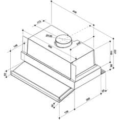 Whirlpool vestavná digestoř WSK 64 FLS X