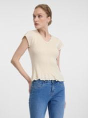 Orsay Béžové dámské tričko s krátkým rukávem S