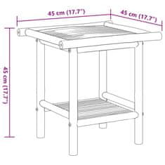 Vidaxl Konferenční stolek 45 x 45 x 45 cm bambus