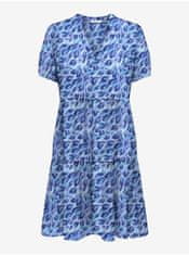ONLY Modré dámské vzorované šaty ONLY Nova XS