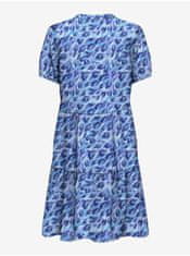 ONLY Modré dámské vzorované šaty ONLY Nova XS