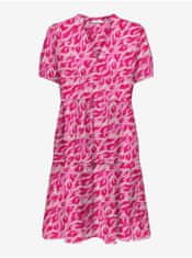 ONLY Růžové dámské vzorované šaty ONLY Nova S