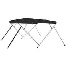 Vidaxl Bimini stříška se 4 oblouky černá 236 x 199 x 135 cm