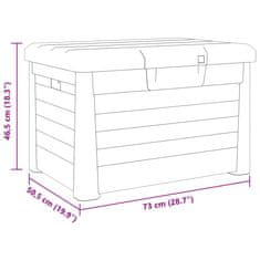 Petromila Zahradní box na podušky šedý 73 x 50,5 x 46,5 cm polypropylen