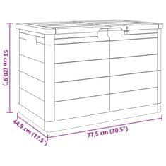 Petromila Zahradní box na podušky šedý 77,5 x 44,5 x 53 cm polypropylen