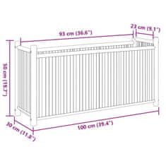 Vidaxl Truhlík 100 x 30 x 50 cm bambus