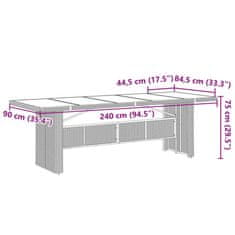 Vidaxl 11dílný zahradní bistro set s poduškami hnědý polyratan