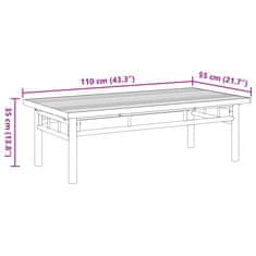 Vidaxl Konferenční stolek 110 x 55 x 35 cm bambus