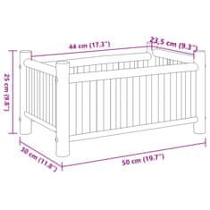 Vidaxl Truhlík 50 x 30 x 25 cm bambus