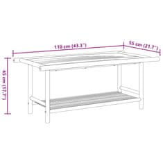 Vidaxl Konferenční stolek 110 x 55 x 45 cm bambus