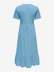 ONLY Světle modré dámské basic midi šaty ONLY May S