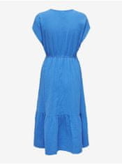 ONLY Modré dámské midi šaty ONLY Thyra M