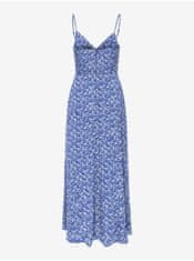 ONLY Modré dámské květované midi šaty ONLY Nova XL