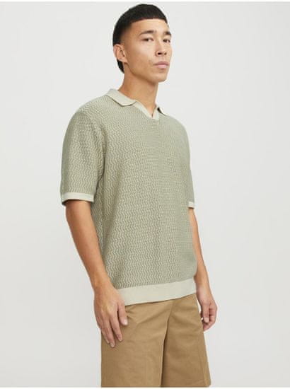 Jack&Jones Zelené pánské polo tričko Jack & Jones Mykonos