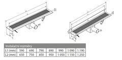 Gelco Gelco manus onda nerezový sprchový kanálek 850x130x55 gmo14 (GMO14)