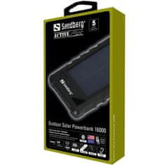 Sandberg Záložní zdroj Solar PWB USB 16000mAh,BK Powerbanka