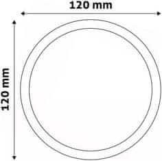 Avide Stropní svítidlo (9571005) panel přisaz.6W pr.12cm 4000K 420lm bílá