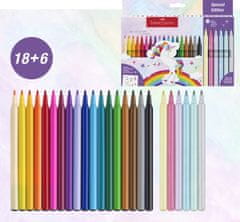 Faber-Castell Unicorn Popisovače Castle set 18+6 barevné