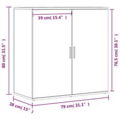 Vidaxl Příborníky 2 ks dub sonoma 79 x 38 x 80 cm kompozitní dřevo