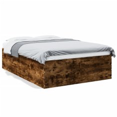 shumee Rám postele kouřový dub 140 x 200 cm kompozitní dřevo