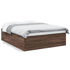 shumee Rám postele hnědý dub 160 x 200 cm kompozitní dřevo