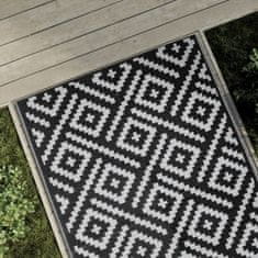 shumee Venkovní koberec bílý a černý 120 x 180 cm PP