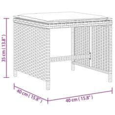 Petromila Zahradní stoličky s poduškami 4 ks černé 40x40x35 cm polyratan