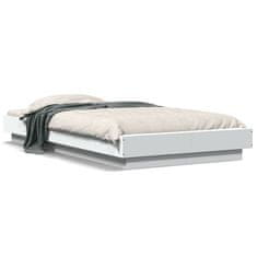 shumee Rám postele s LED osvětlením bílý 90 x 200 cm kompozitní dřevo