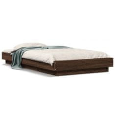 shumee Rám postele hnědý dub 90 x 190 cm kompozitní dřevo