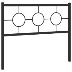 Vidaxl Kovové čelo postele černé 107 cm