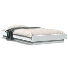 shumee Rám postele s LED osvětlením bílý 90 x 190 cm kompozitní dřevo