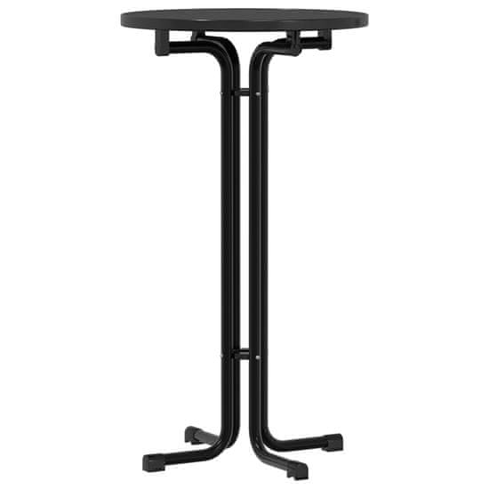 Vidaxl Jídelní stůl černý Ø 60 x 110 cm kompozitní dřevo a ocel