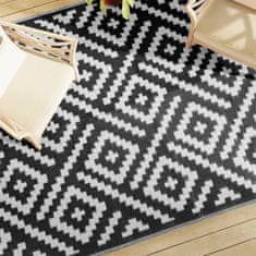 shumee Venkovní koberec bílý a černý 190 x 290 cm PP