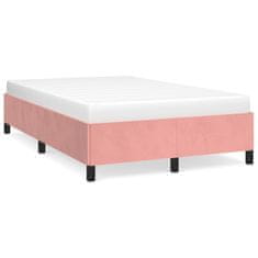 shumee Rám postele růžový 120 x 190 cm samet