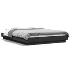 shumee Rám postele s LED osvětlením černý 120x200 cm kompozitní dřevo