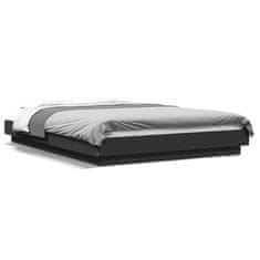 shumee Rám postele s LED osvětlením černý 135x190 cm kompozitní dřevo