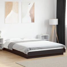 Petromila Rám postele s LED osvětlením černý 140x190 cm kompozitní dřevo
