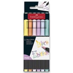 Faber-Castell Fixy Black Edition Brush 6 barev, pastel