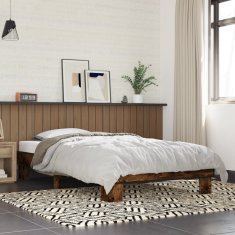 shumee Rám postele kouřový dub 75 x 190 cm kompozitní dřevo a kov